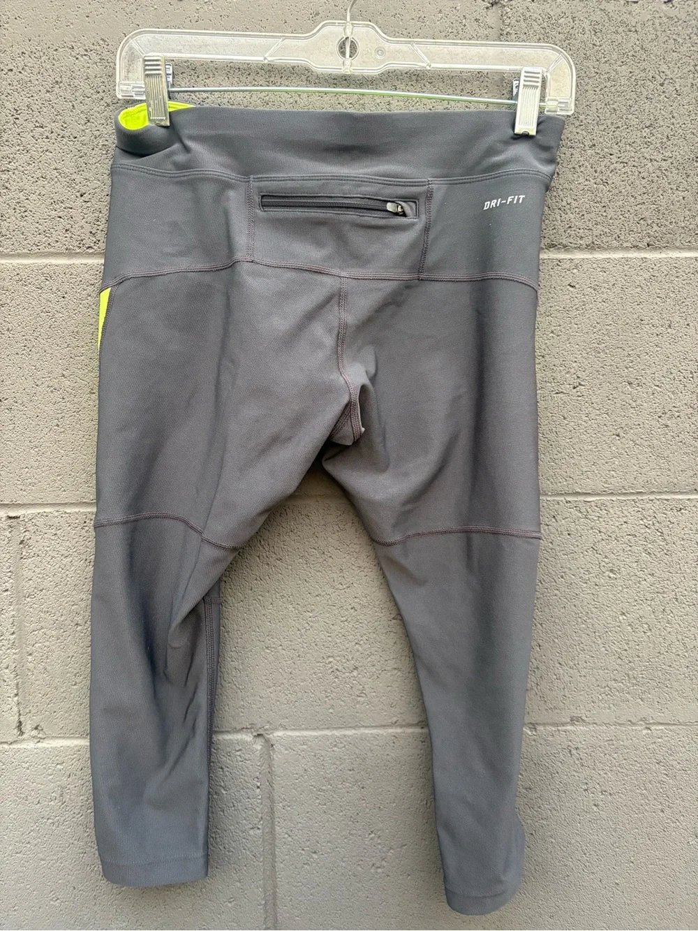 Nike Womens’ Gray and Neon Green Active Capri Pants